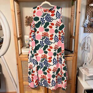 NWT Marimekko x Uniqlo A-line Fruit Print Cotton Dress